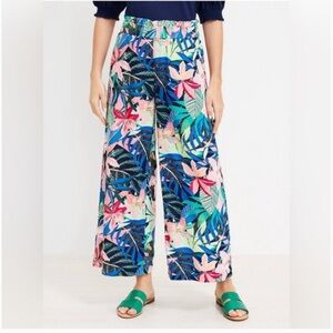 LOFT Tropical Floral Linen Pants